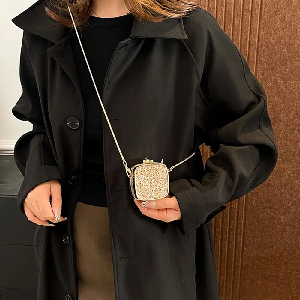 Универсальный роскошный кошелек с металлической цепочкой и помадой, элегантный зеркальный мини-клатч, блестящая легкая женская сумка для ювелирных изделий