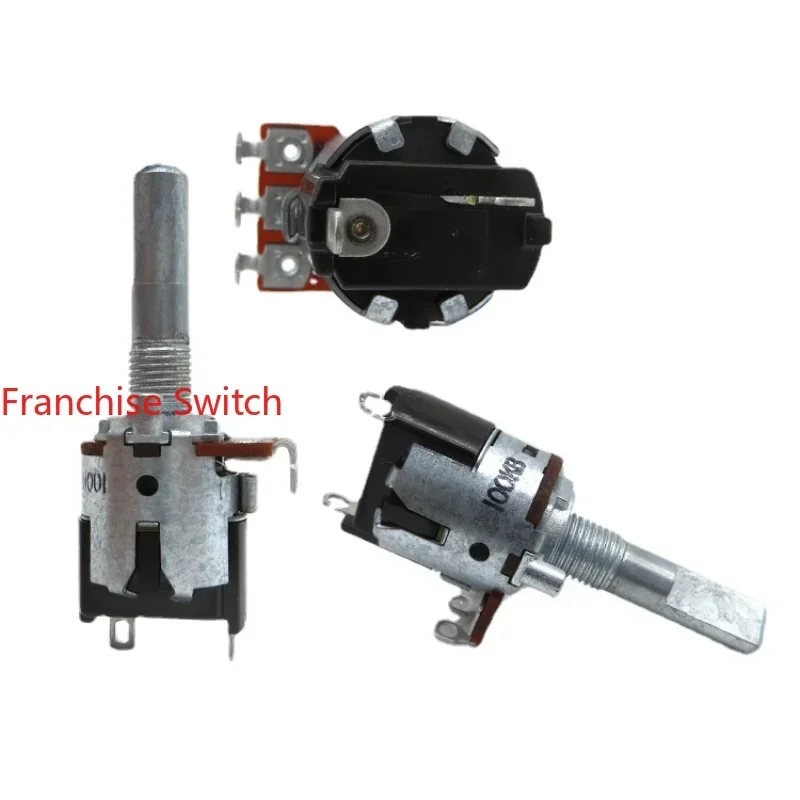 

10PCS RD16 Single B100K With Switch Potentiometer 25 Half Shaft Audio Volume