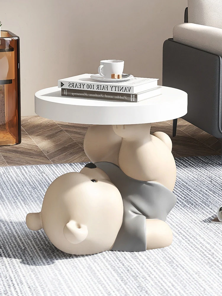 Home Decor Vigorous Bear Furniture Coffee Tea Table Sofa Corner Table Bed Side Table Home Room Floor Decoration