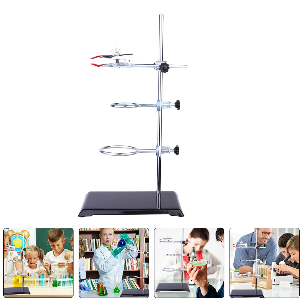 

Iron Stand 40cm Square Base Clamp Holder Ring Lab Flask Test Tube Support Metalware Lab Equipment Teaching Instruments Stainless