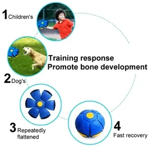 Deformable brilliant multiplayer UFO FOOTBALL, Flexible deformation, LED FLAT THROW, Elastic Ball, Outdoor 6 Main Sales Ball Pula Pula - №6