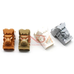 10pcs Lion Head Wall  MOC  Building Blocks 30274 2x3x3 with Cutout  DIY Enlighten Compatible