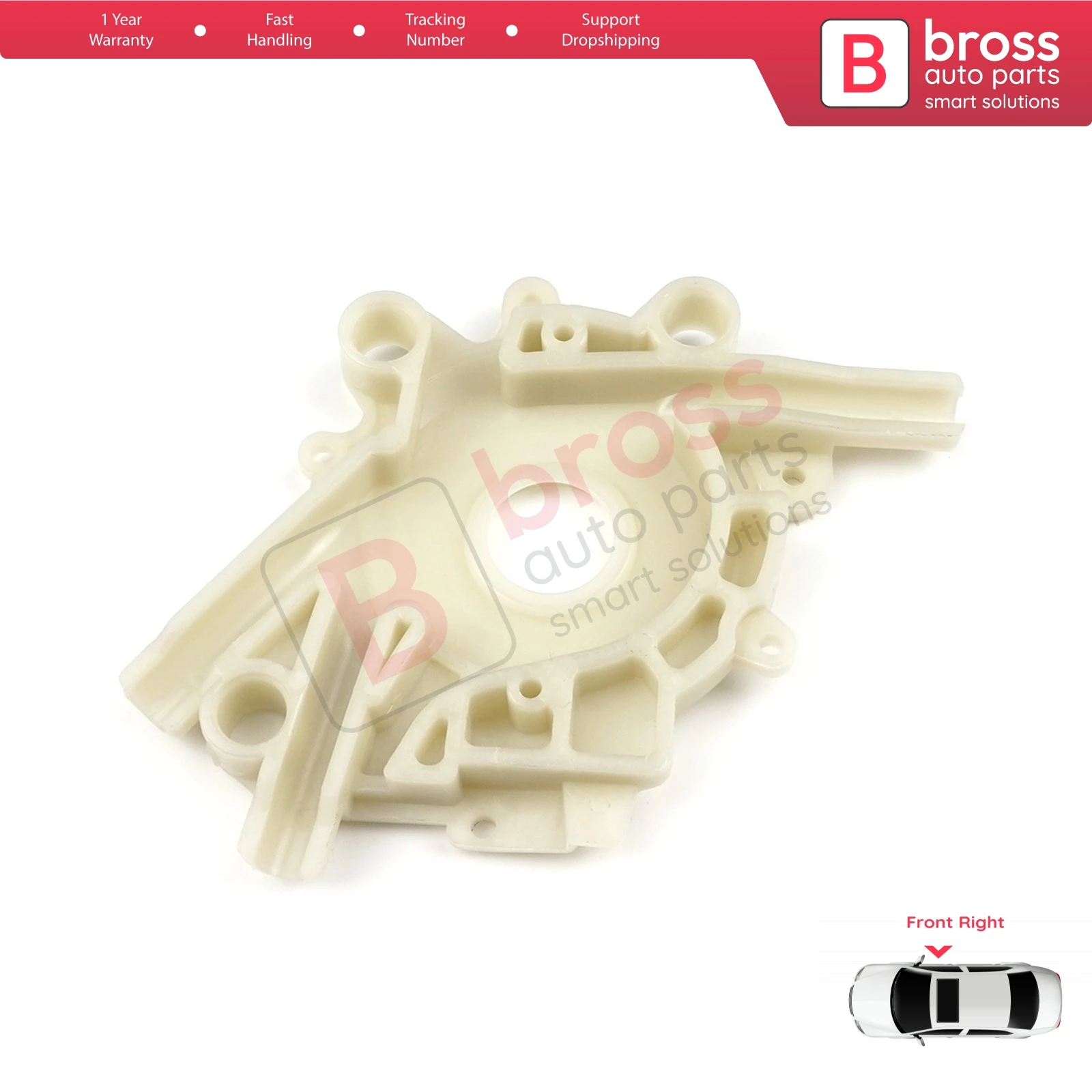 Bross BWR1039 Window Regulator Motor House Plastic Cover, front Right Door for Golf 3 Polo HB Vento ROVER Freeer Axor Atego