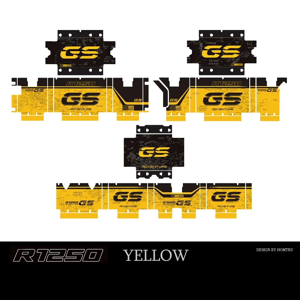 R1250GS F850GS R1200GS Set Pelindung Stiker Reflektif Petualangan Stiker Dekoratif untuk Kotak Aluminium BMW