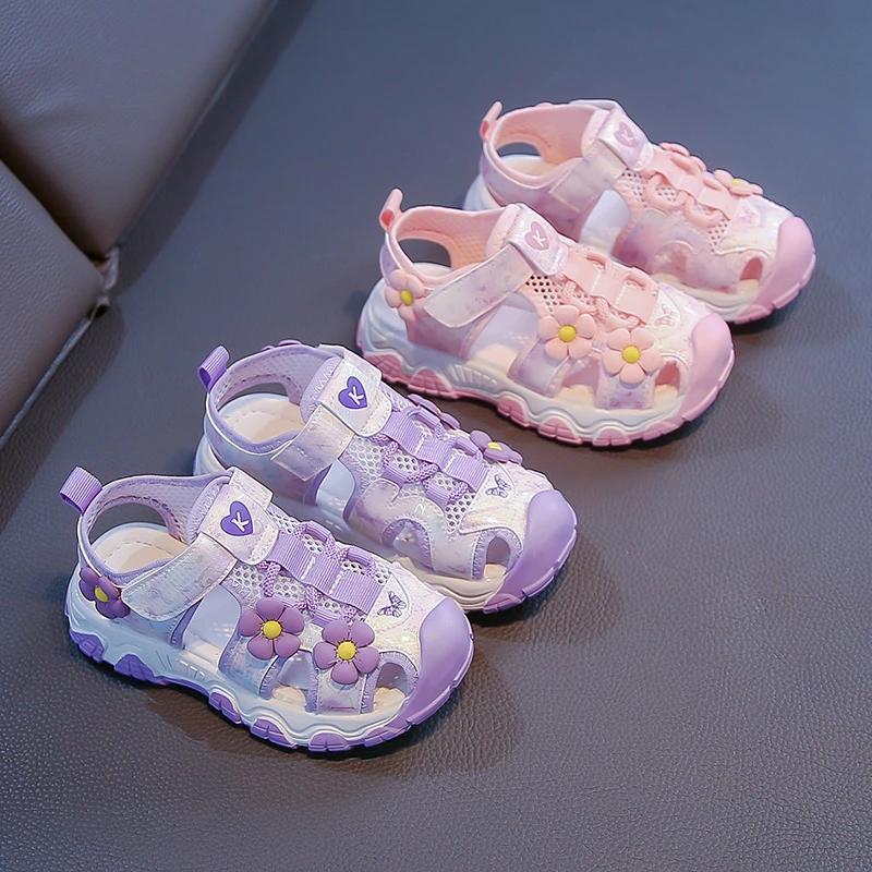 

Girls Recycled Adventure Sandals 2026 New Summer Kids Sporty Sandals Non-slip Comfort Versatile School Outdoor Barefoot Shoes