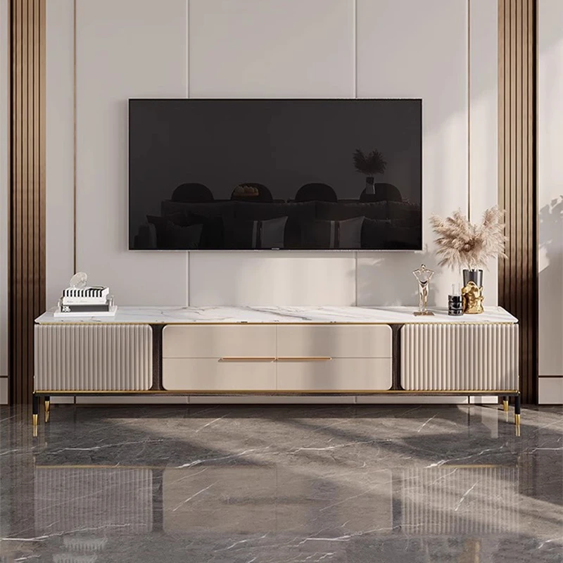 

Luxury Glossy Tv Stands Premium Metal Legs Glamour Chic Tv Stands Nordic High Quality Muebles Para Tv Furniture For Home