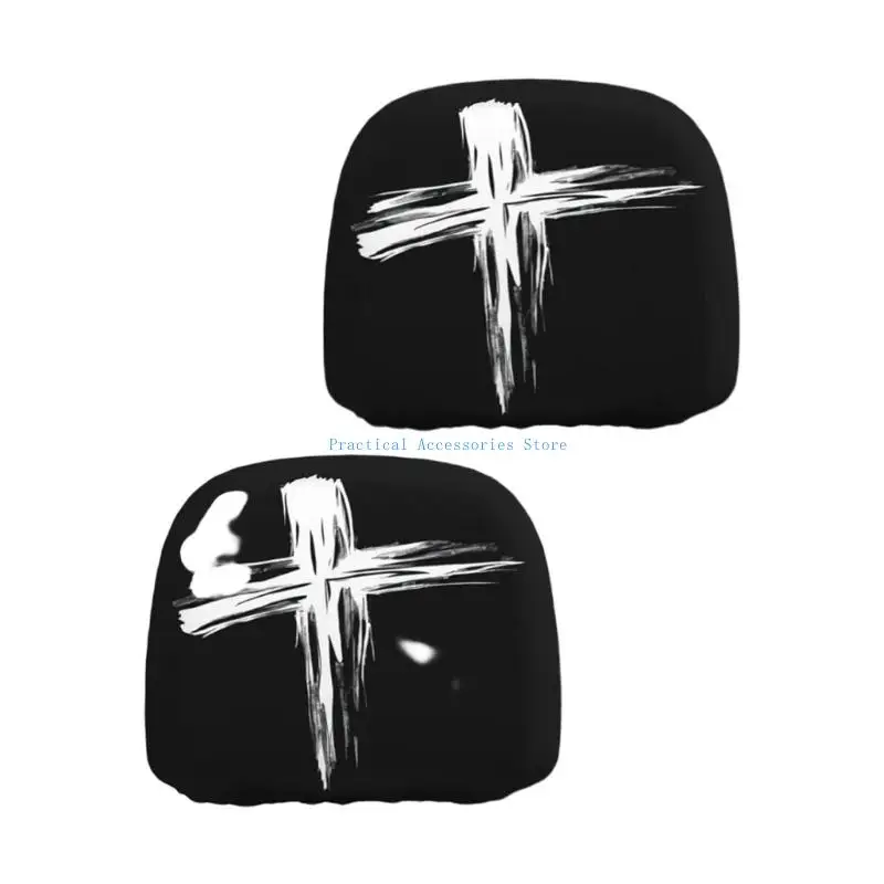 

U75E Skull Print Universal Automotive Accessories Removable Headrest Protector Cover