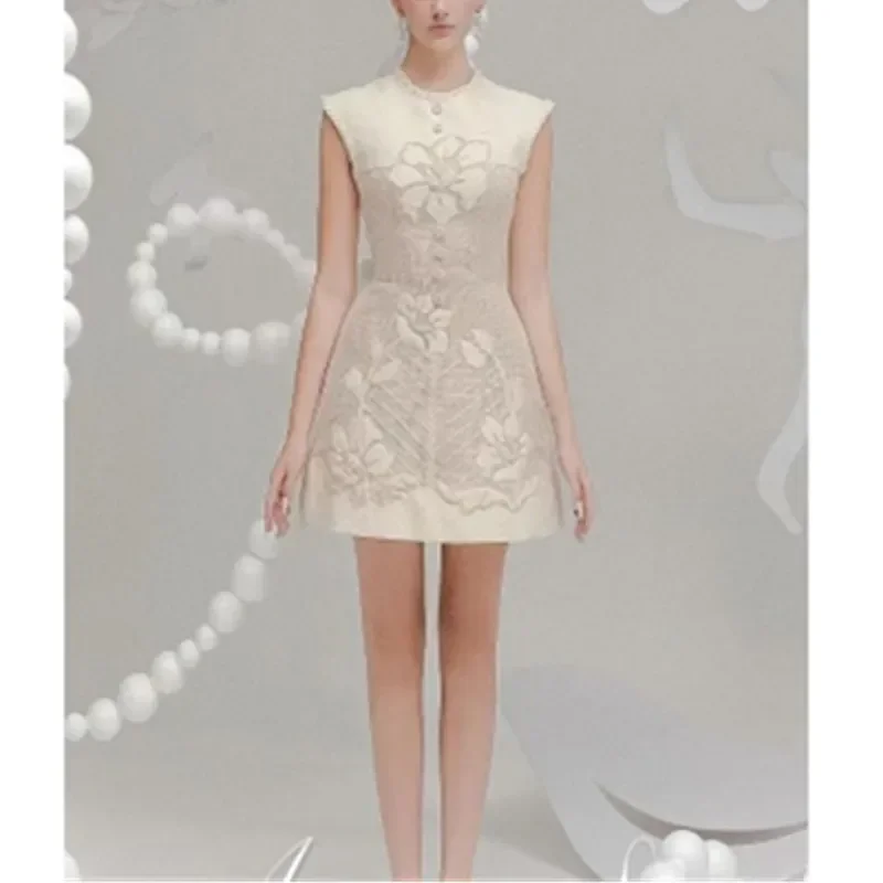 

Высокое качество, роскошный дизайн, винтажное вечернее платье для подиума, женская мода, элегантные тонкие платья трапециевидной формы без рукавов, женская одежда