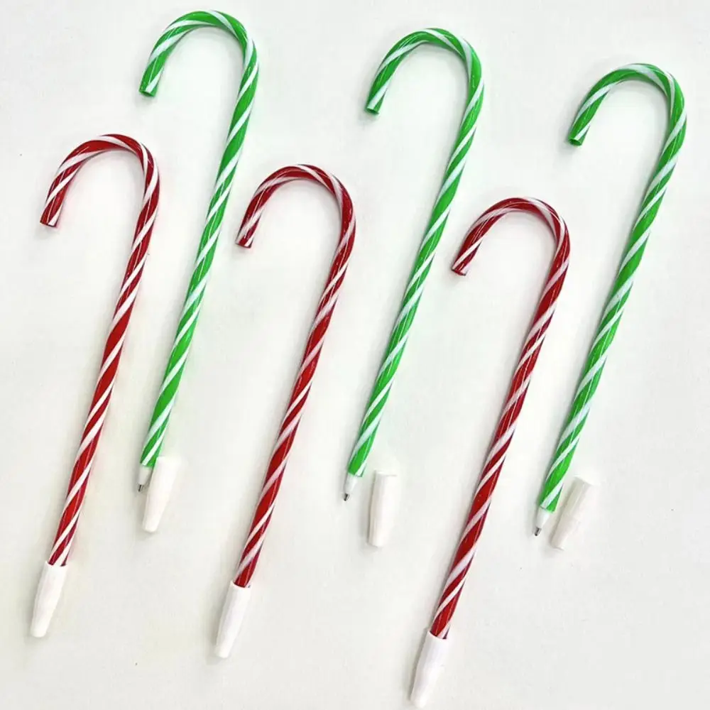 

Wholesale Multi-function Christmas Cane Pen Exquisite Creative Crutch Ballpoint Pen Durable Portable Ink Ballpoint Student