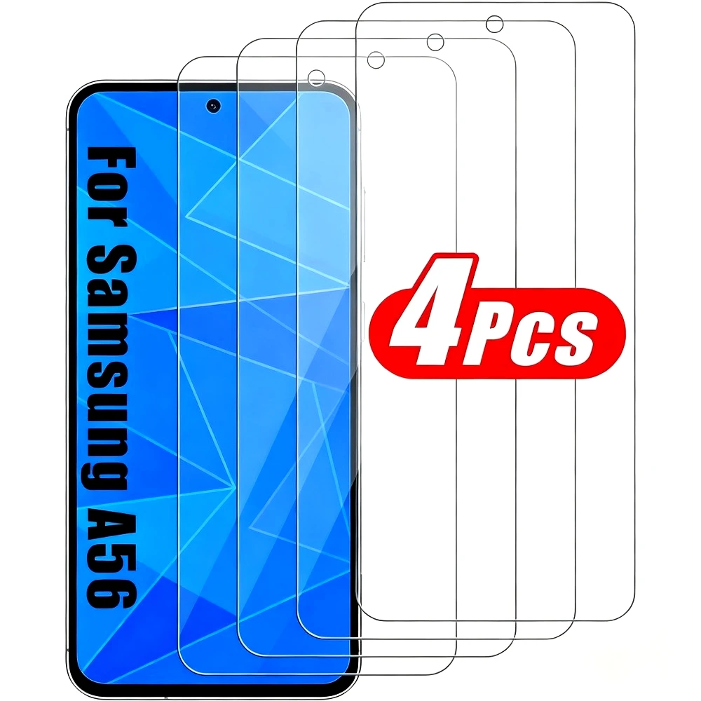 

4Pcs Ultra Clear Tempered Glass for Samsung Galaxy A56 A55 A53 A36 A25 A13 Screen Protector for Samsung A15 A16 A17 A26 A35 A54