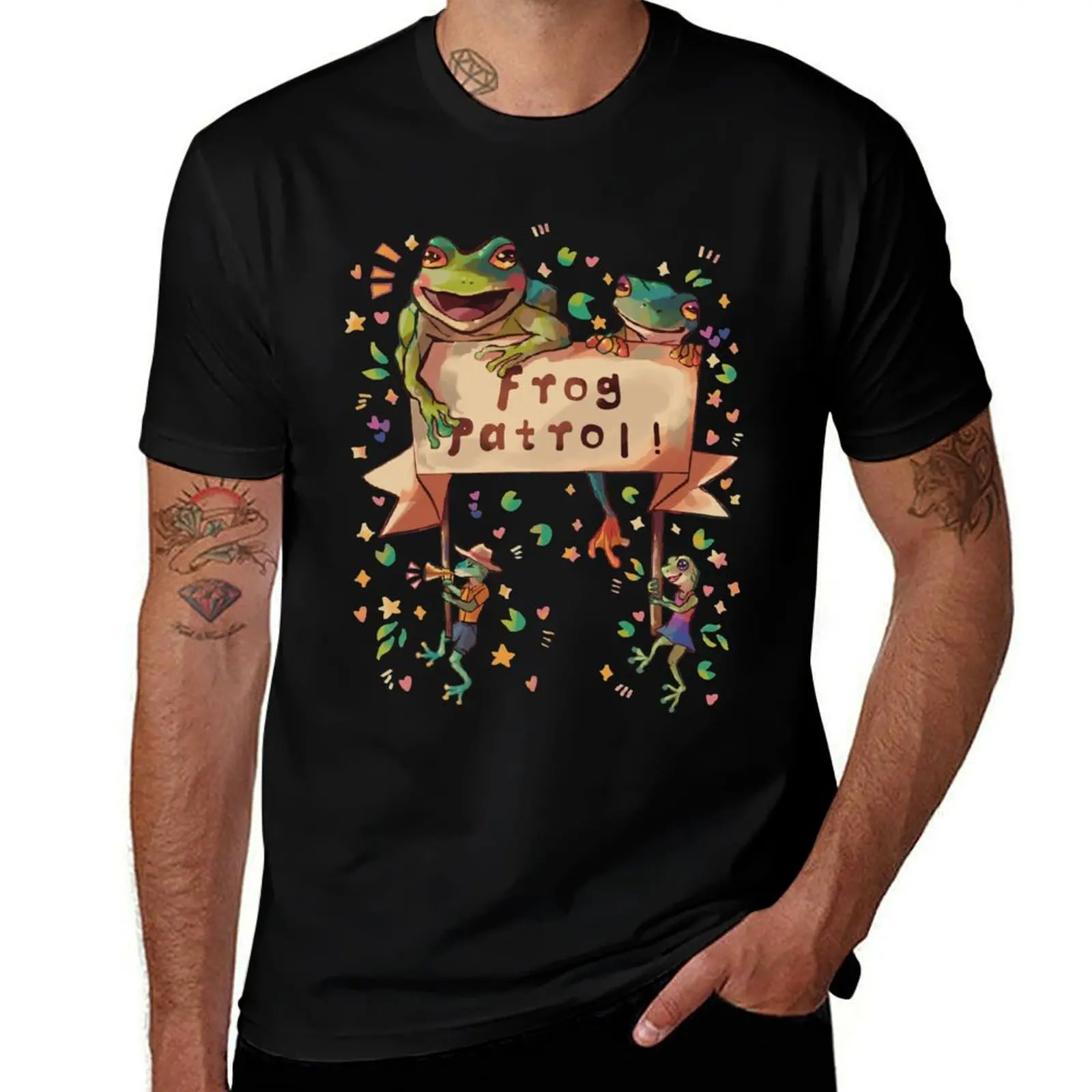 

Frog Patrol! T-Shirt t shirts cotton 100% man t shirts for men casual