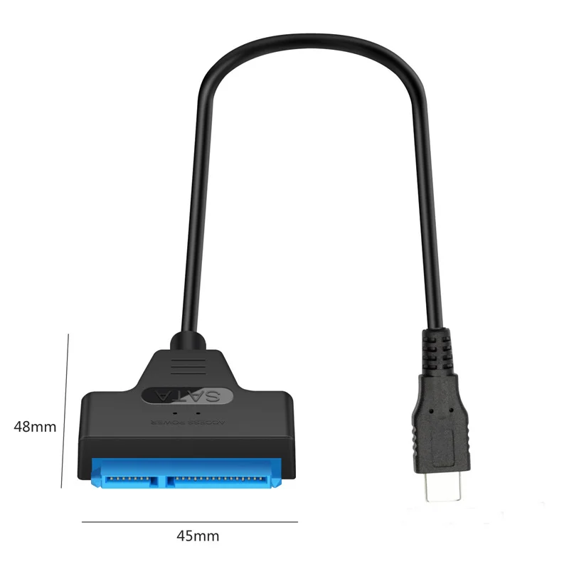 USB 3.1 Type C SATA Cable Converter Male to 2.5'' HDD SSD Drive Wire Adapter Wired Convert USB3.1 SATA3 22Pin Cable for Computer