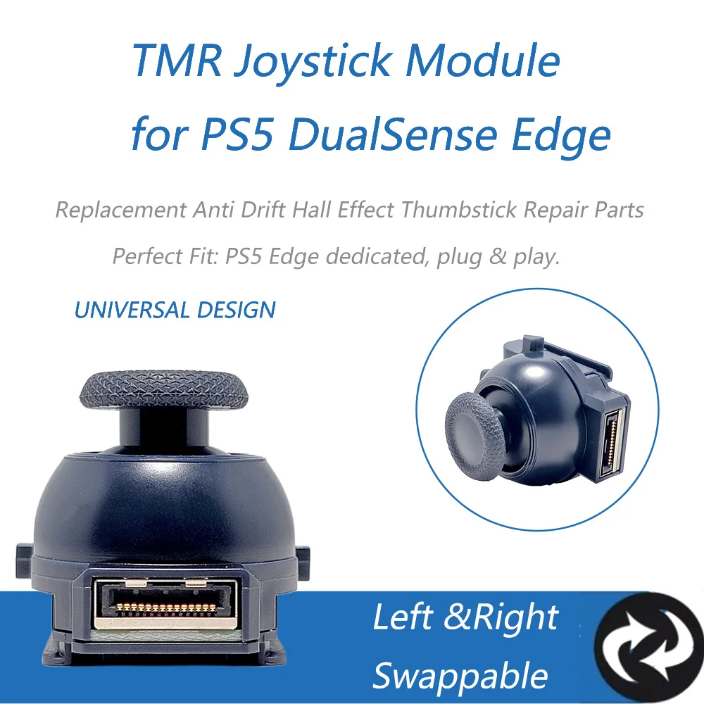 Módulo de Substituição de Joystick TMR para Controle PS5 DualSense Edge, Peça de Reparo Anti-Drift para Thumb Stick, Atualizado com Efeito Hall