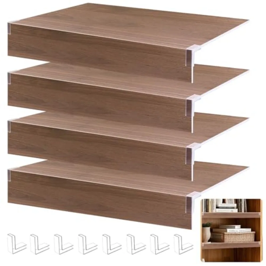 

Wire Rack Covers for Pantry Shelf Covers for Wire Shelving Liners Removable 4 Pack with Holders for Closet Pantry Kitchen Bathr