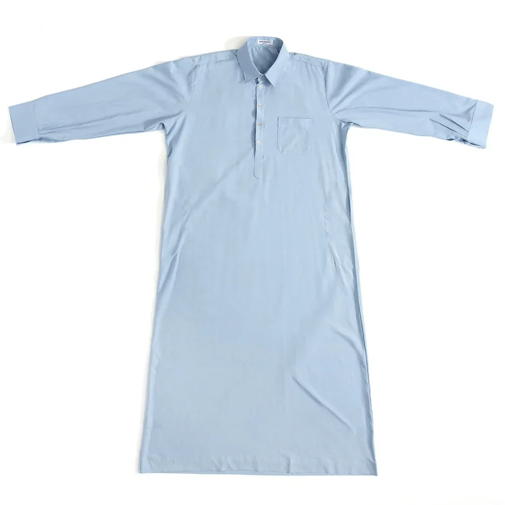 

Men Muslim Jubba Thobe Long Sleeve Dress Robe Kaftan Abaya Arab Buttons Ramadan Islam Clothing Daffah Dishdasha Caftan Thoub Eid