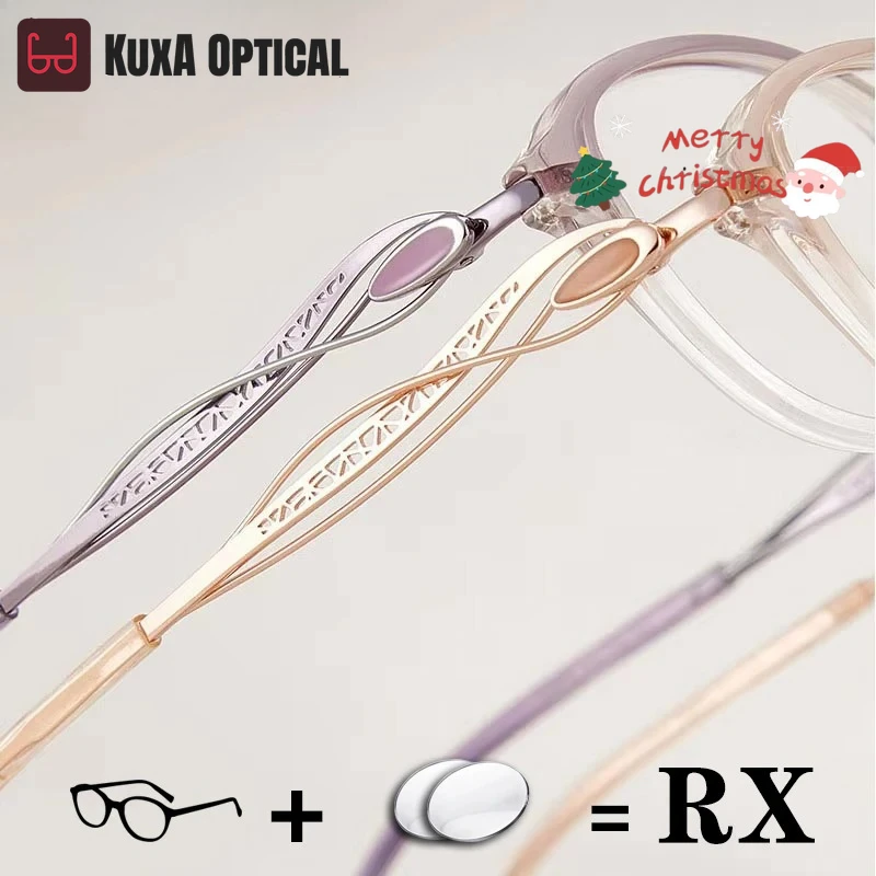 

KUXA красивые оптические очки в оправе для близорукости и дальнозоркости, линзы для чтения на расстоянии, рецептурные очки для женщин