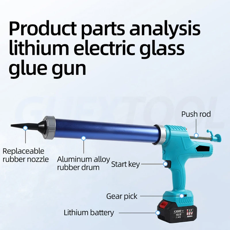 

88V Electric Glue Gun Structure Glue Charging Fully Automatic Glue Gun Lithium Electric Glue Machine Special Soft Glue Gun