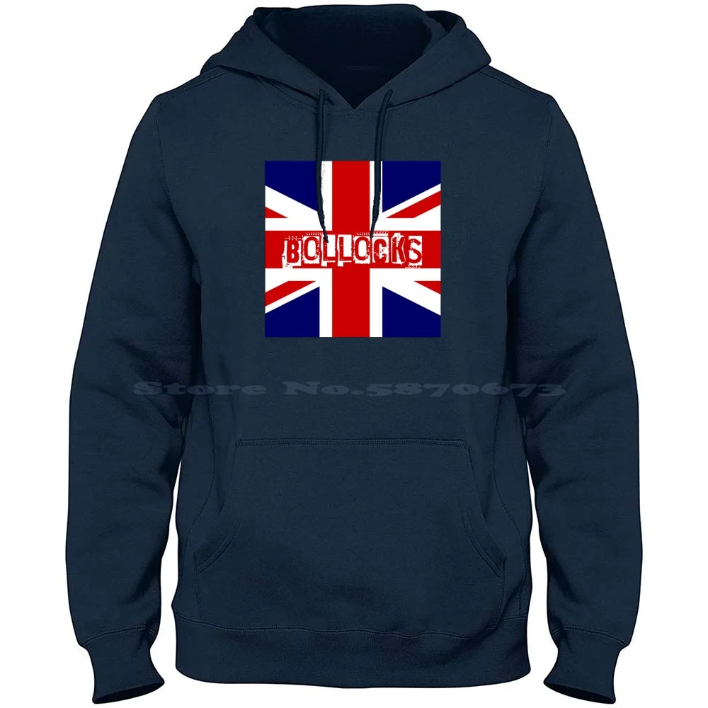 Bollocks London Union Jack 100% Pure Cotton Hoodie Tshirt Punk Uk Union Jack Never Mind The Bollocks 70S Brexit England London