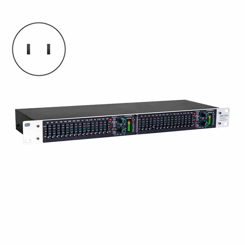 

M18K-EQ215S Active Balanced Dual 15Band Graphic Equalizer Professional Audio Sound Processor For Studio/Live Performances