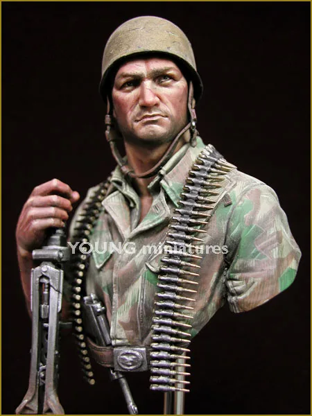 1/10 Fallschirmjager Monte Cassino 1944 Resin Figure Bust GK Military subject matter Uncoated No colour