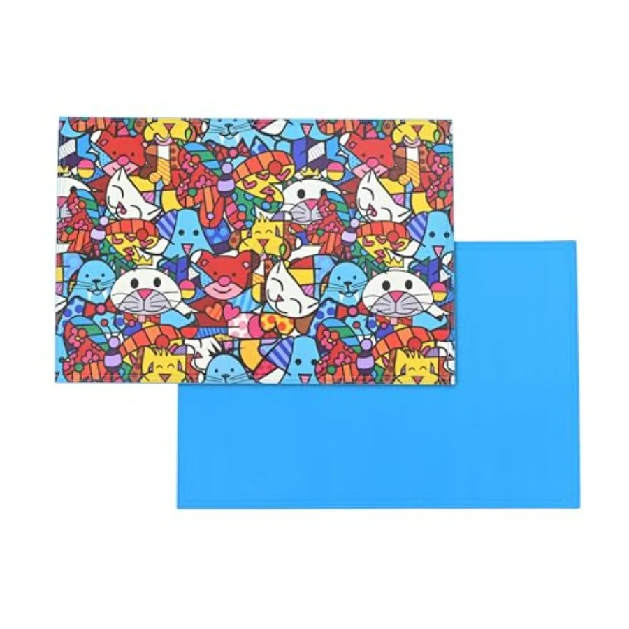 

Двусторонний коврик для столовых приборов, прямоугольник 17,7 x 11,8 дюйма, набор из 4 штук — лучшие друзья