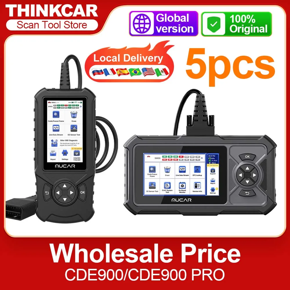 5pcs MUCAR CDE900 CDE900 PRO CDE900 LITE OBD2 Scanner Full OBD2 Car Code Reader