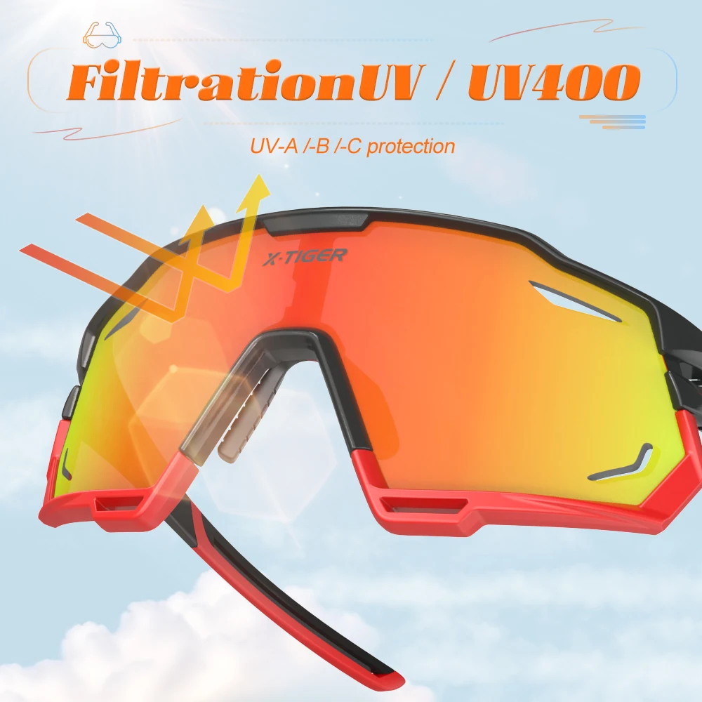 X-TIGER Cycling Glasses Bike Sunglasses Men  Eyewear Sports MTB Outdoor Goggles Bicycle Women Sunglasses Multi Color Riding