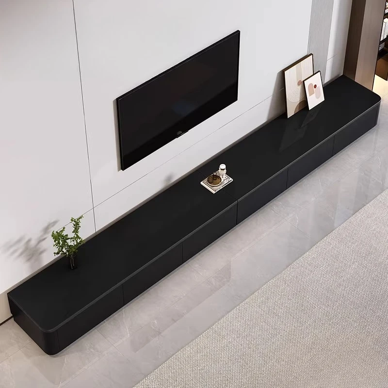 حامل تلفزيون بقاعدة عمودية، أدراج ممتدة، حامل تلفزيون بسيط وحديث، أثاث غرفة نوم لصالون التلفزيون الفاخر #2