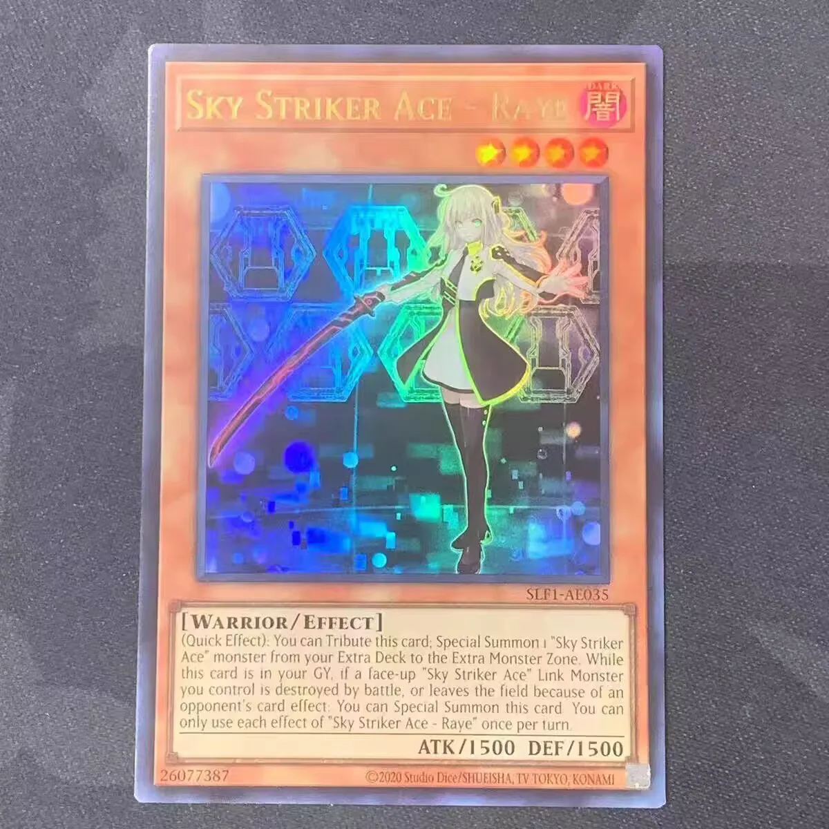 

Yugioh KONAMI Duel Monsters SLF1-AE035 Sky Striker Ace - Raye Ultra Rare Asian English Collection Mint Card