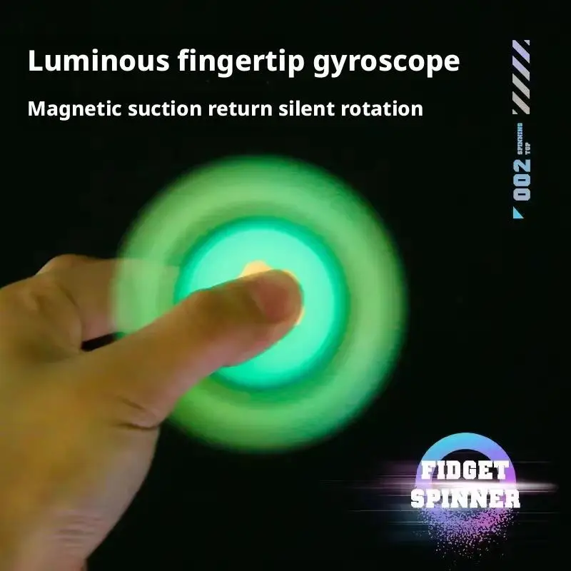 Fidget Spinner Speelgoed Stress Lichtgevend Speelgoed ABS Fun Gyro Zuigspeelgoed Decompressie Vinger Vingertop Magnetisch S6V7