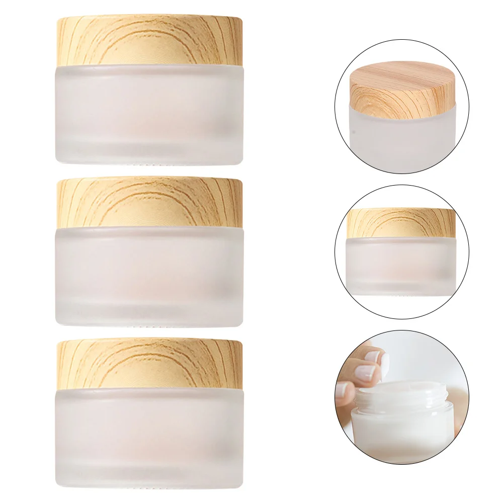 

3Pcs Small Cosmetics Bottle Refillable Cream Jar Compact Travel Toiletry Case Holder for Shampoo Body Wash Liquid Soap Sample