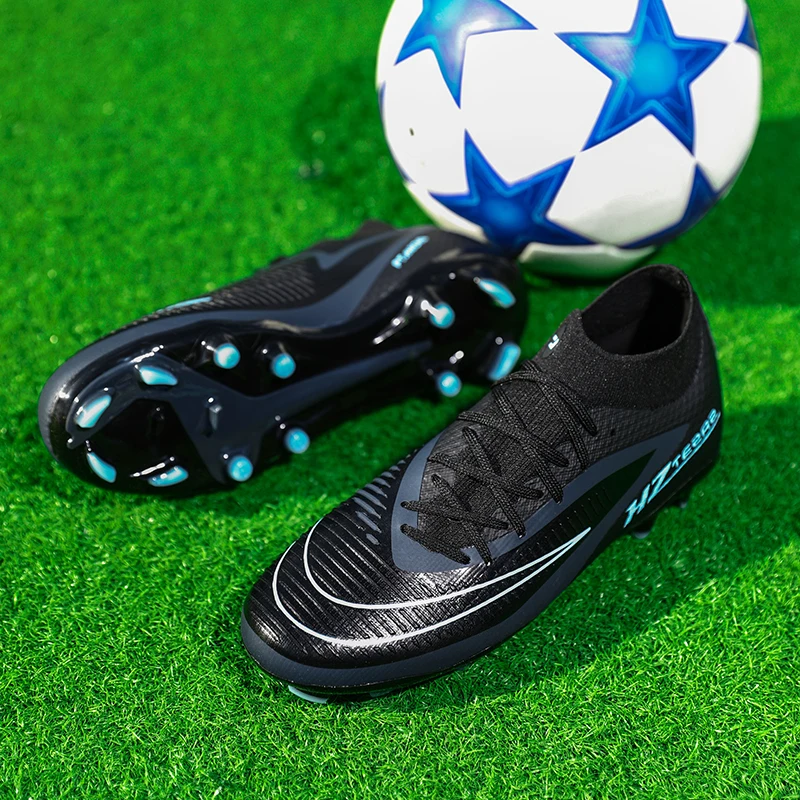 New Men Soccer Shoes Training Boys Sport Football Boots FG/TF Non Slip Match Breathable Adult Long Spikes Cleats Outdoor Sneaker