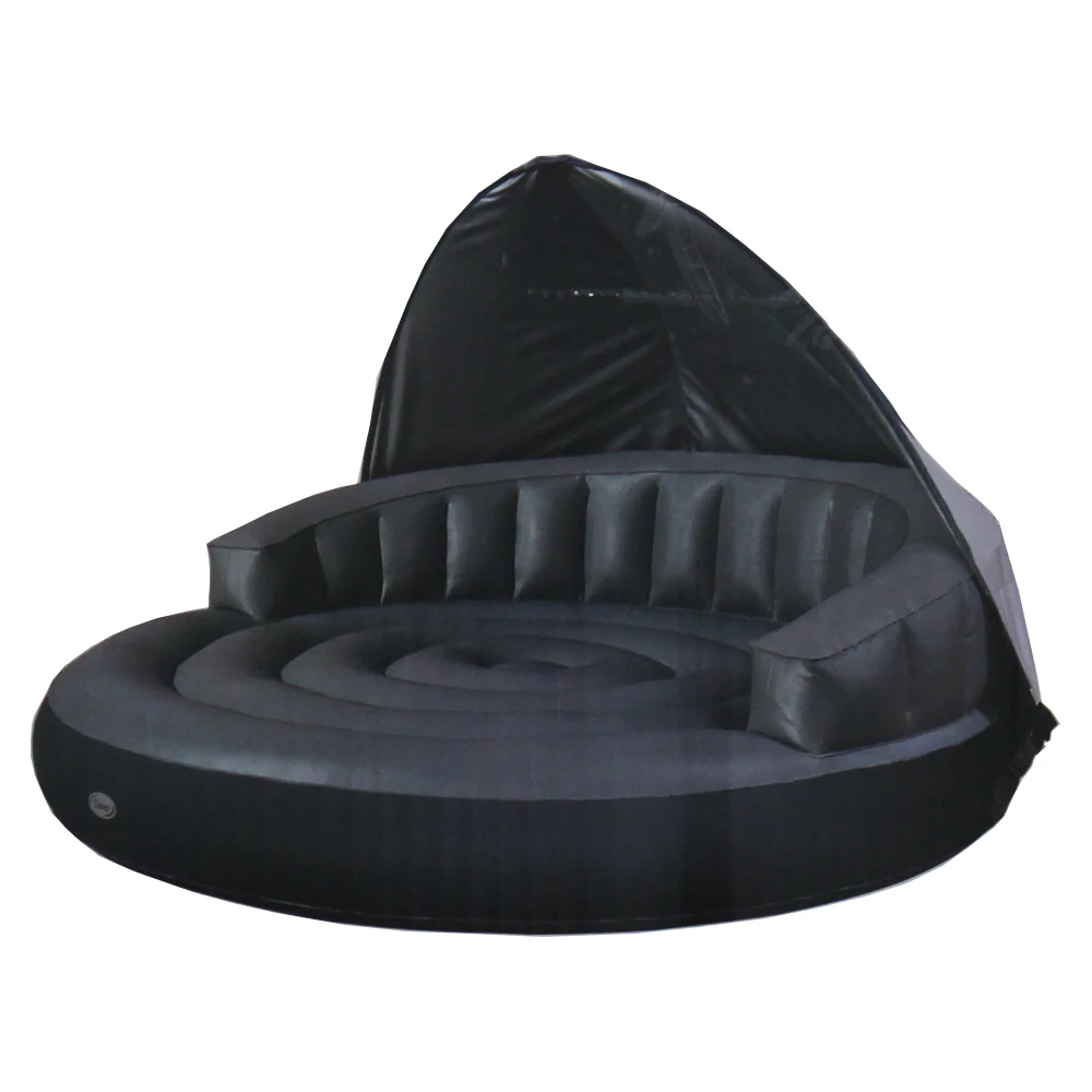 

C01 Inflatable Couch with Sunshade Portable Lounger Air Sofa Hammock Easy Setup Couch inflatable circular lounger