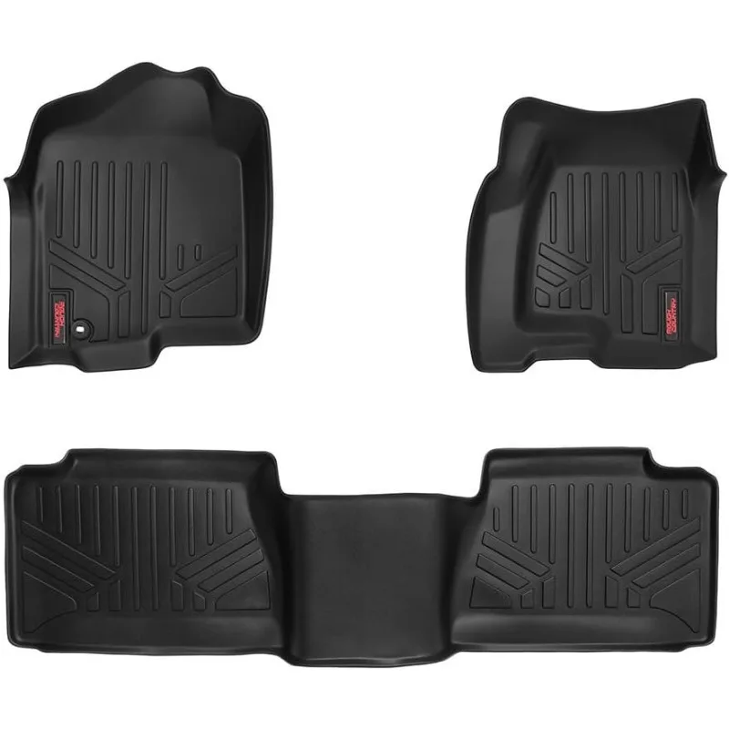 US All Weather Floor Mats Set for Chevy/GMC 1500 Extended Cab (1999-2006) - Custom Fit Rubber Floor Mats, Durable Rubber Truck