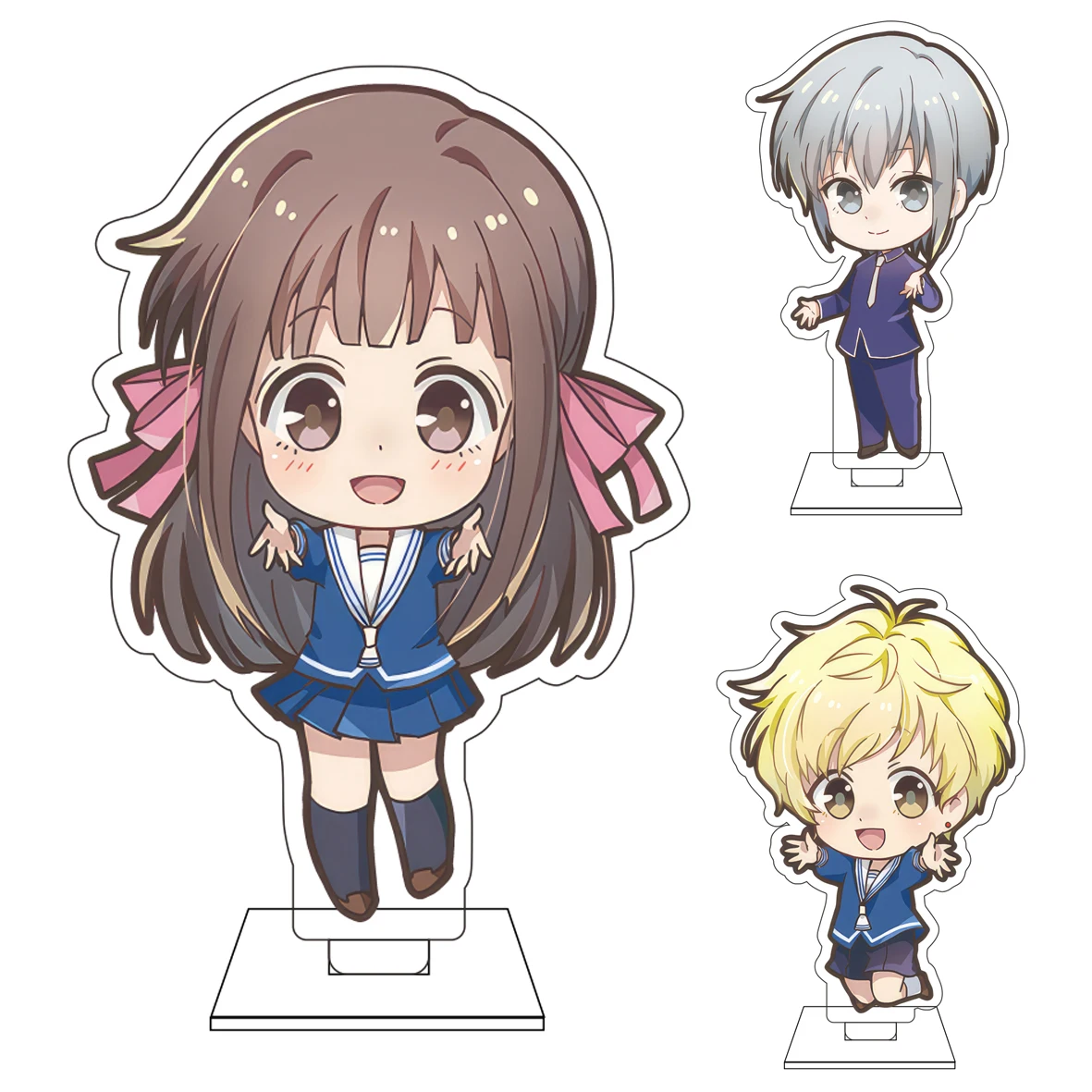 10CM Anime ‌ Fruits Basket Cosplay Niedliche Acryl-Figur Standfigur Yuki Souma Tohru Honda Ornamente Geschenke
