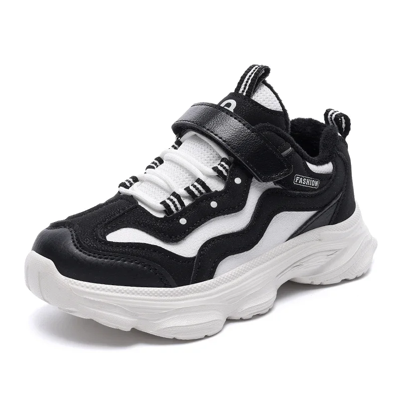 Autumn Childrens Boys Girls Sneakers Fashion Leather Cute Mesh Kids Causal Shoes Winter Warmth Running Basketball Girls Shoes