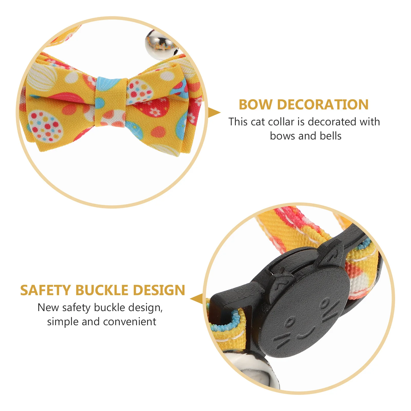 

1Pcs Cat Collar Bowknot Neck Decor Adjustable Design High Quality Cloth Comfortable Fit Most Sizes Cats Small Animals