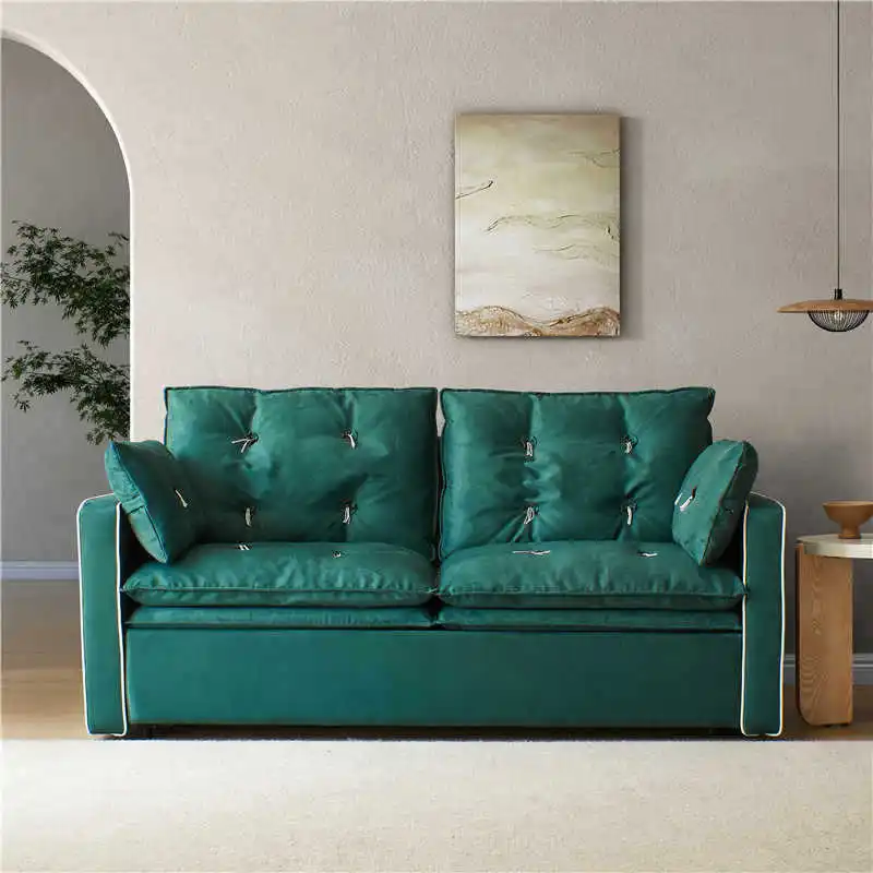 أريكة سرير من القماش الكلاسيكي، سرير أريكة قابل للطي متعدد الوظائف، شقة صغيرة مزدوجة مزدوجة الأغراض، مرتبة فاخرة فاخرة خفيفة #6