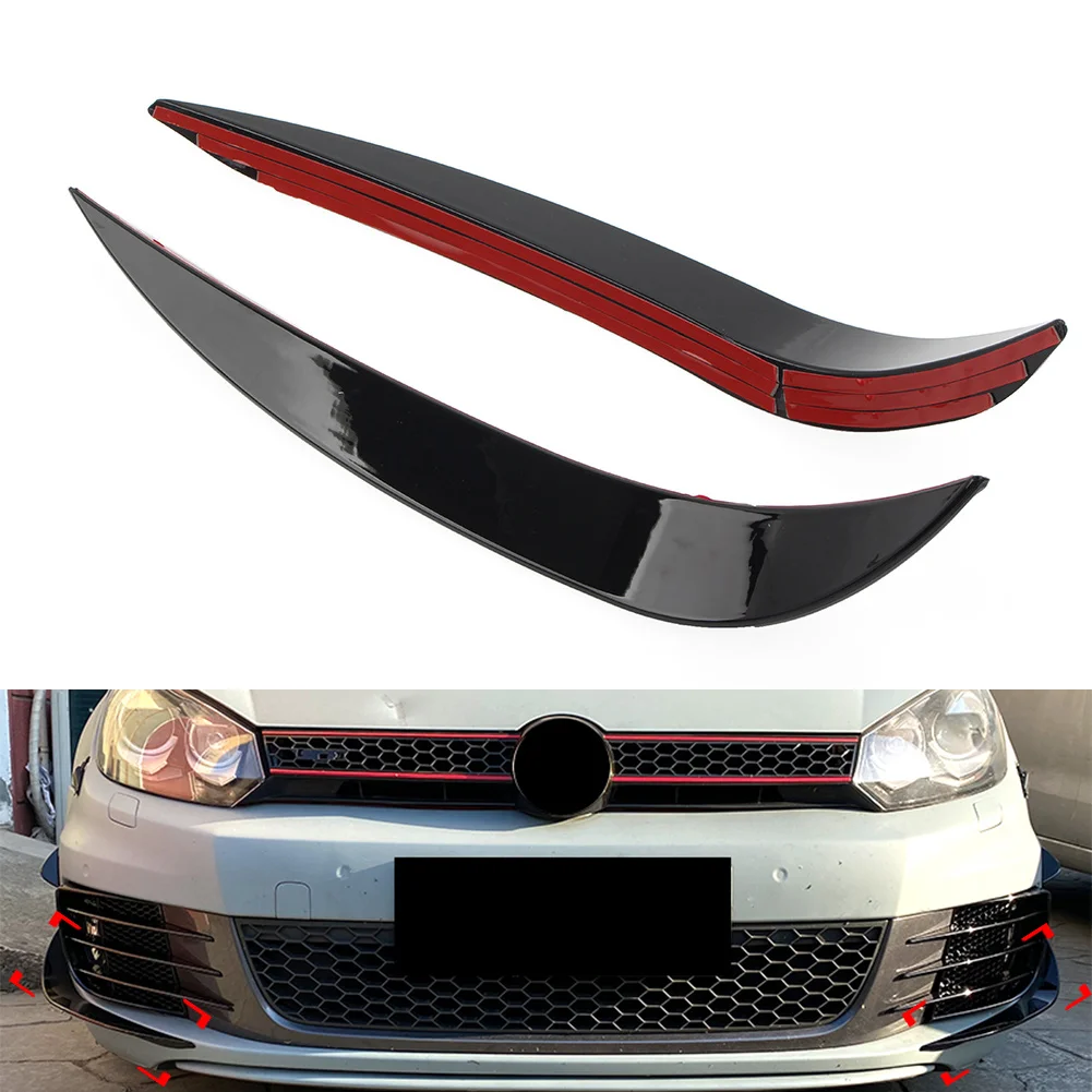 

Glossy Black Car Front Bumper Side Air Vent Trim Decorative For VW Golf 6 MK6 GTI GTD 2008 2009 2010 2011 2012 2013