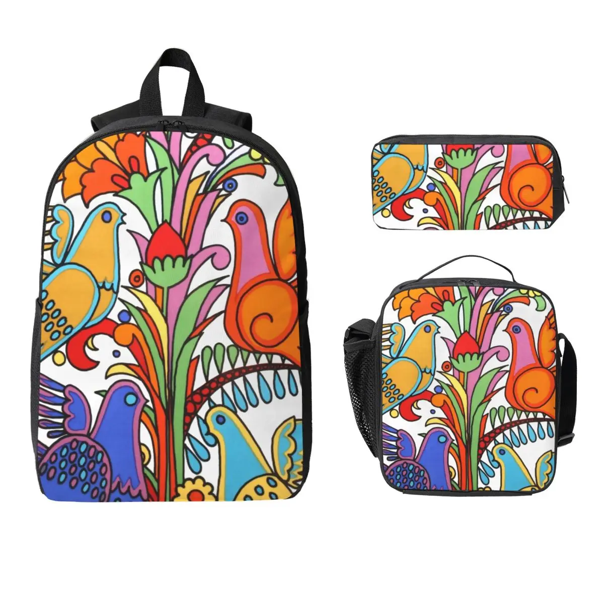 Villeroy And Boch Acapulco Rucksack für Jungen und Mädchen, Büchertasche, Schultasche, Computer-Umhängetaschen, 3 Stück, isolierte Lunchtasche, Federmäppchen