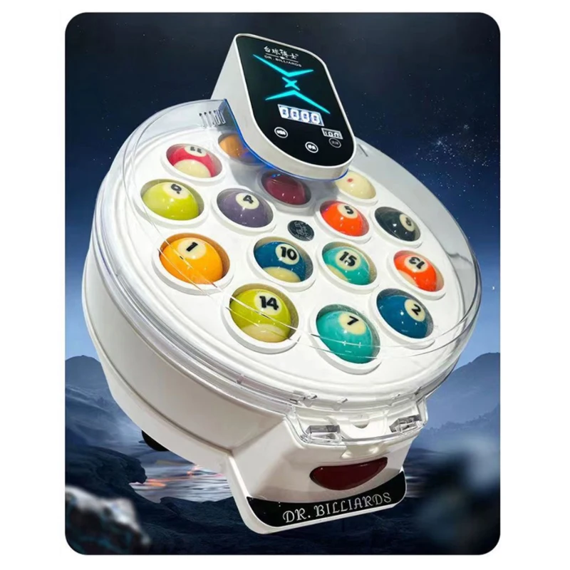Máquina limpiadora de bolas de billar para piscina, balística de lujo, de alta velocidad, a prueba de balas, 16 bolas, temporizador Digital automático, pantalla táctil