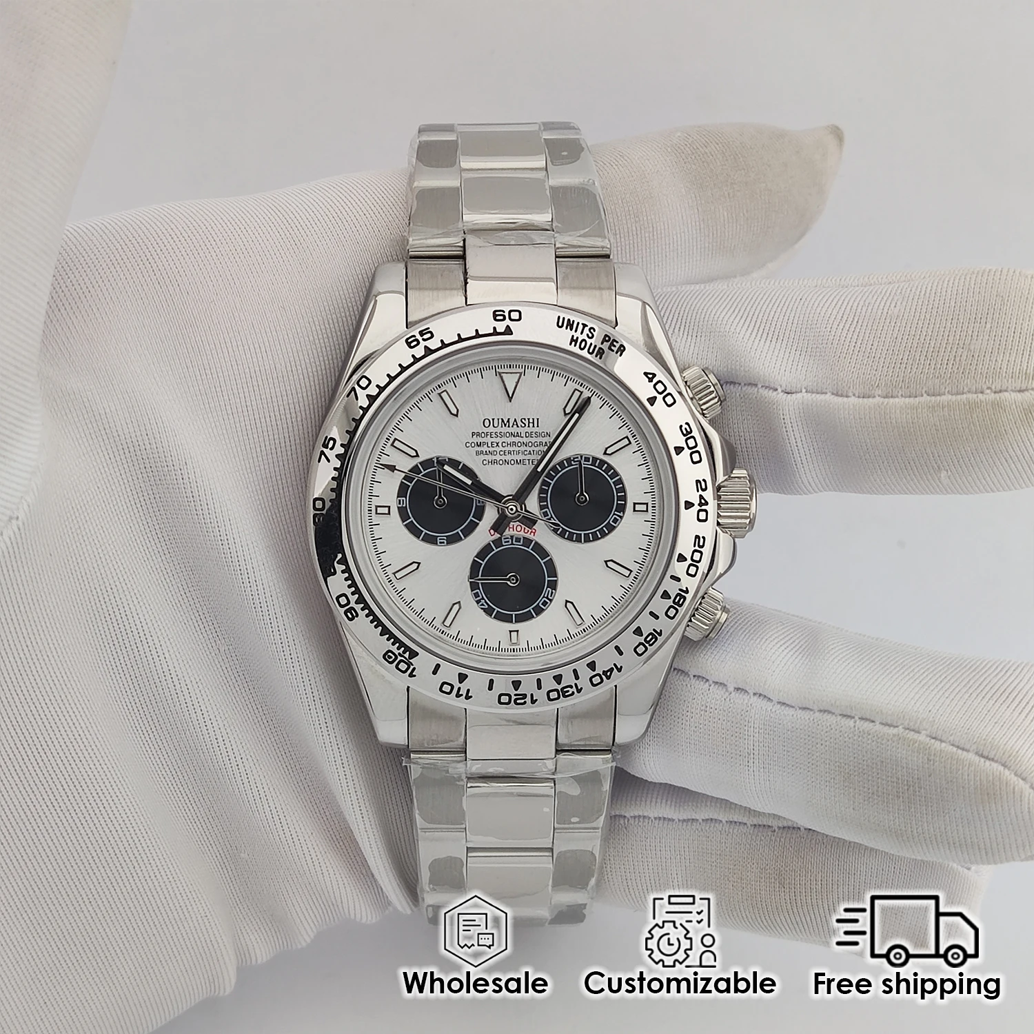 ساعات فاخرة للرجال ساعة كرونوغراف أوتوماتيكية مضيئة موضة الأعمال مقاوم للماء للتخصيص 4613 حركة 4130 ساعة