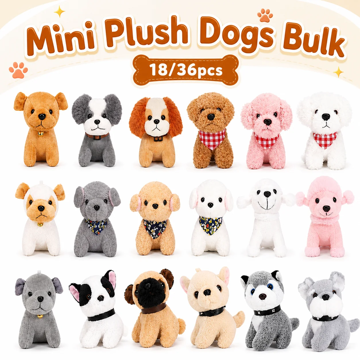 18-36pcs-mini-puppy-stuffed-animals-plush-dogs-bulk-cute-doll-dog-plush-for-adopt-a-puppy-party-favors-assorted-soft-plush-toys