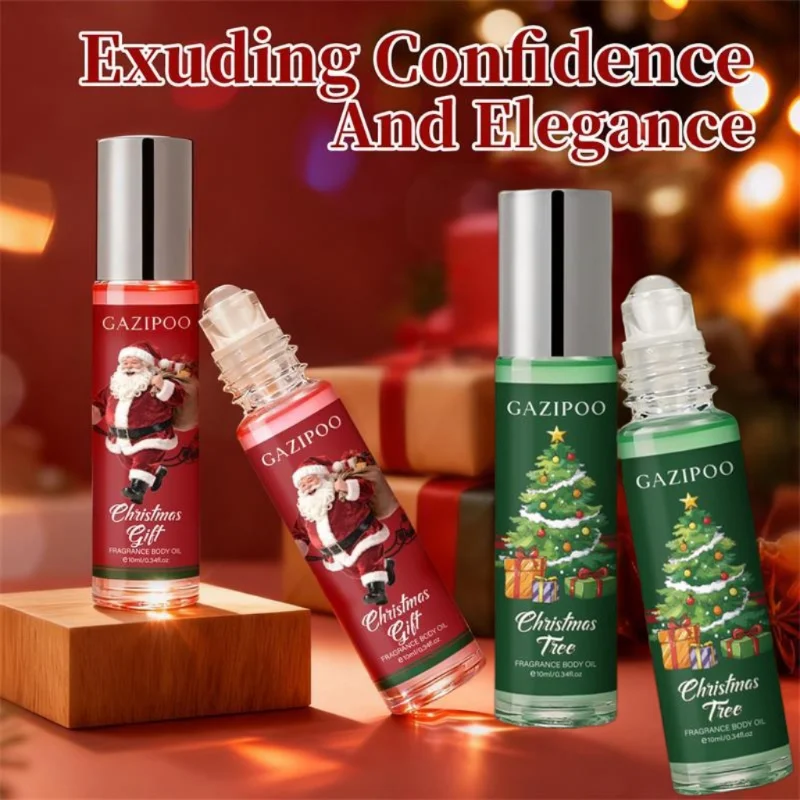 

Рождественский подарок, духи, натуральный свежий портативный легкий праздничный аромат эфирного масла, унисекс, шариковый подарок, праздничные духи