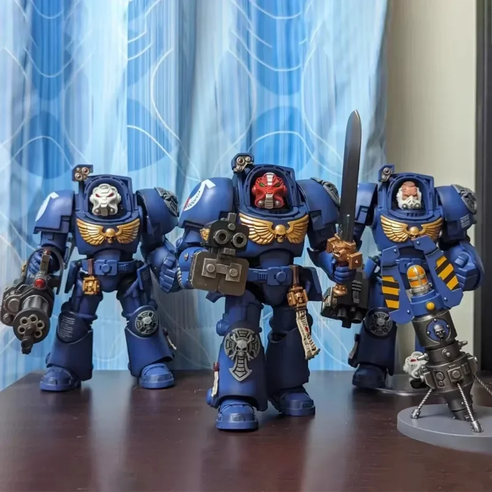 [W MAGAZYNIE] JOYTOY Warhammer 40K 1/18 Figurki akcji Ultramarines Terminator Squad Bibliotekarz Anime Model Gry Figurka Prezent Zabawki