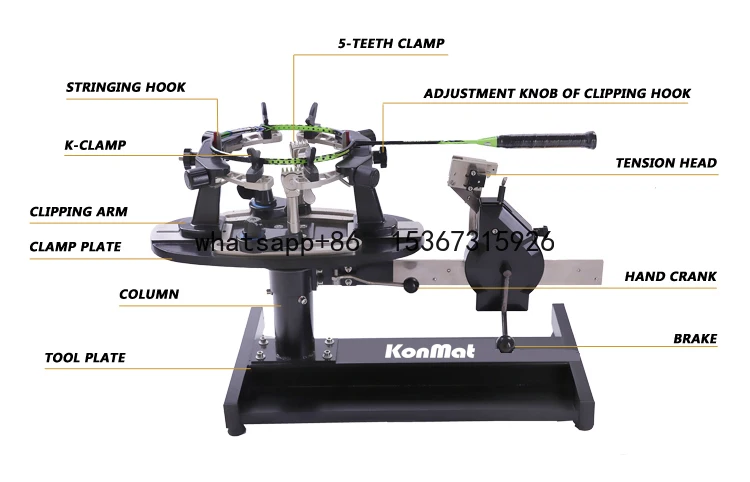 manual racket stringing machine for tennis and badmintons