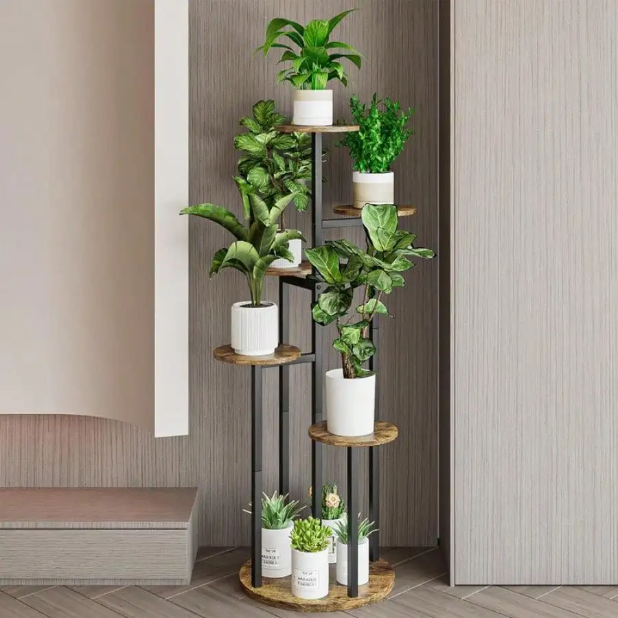 

Plant Stand Indoor 6 Tier 9 Potted Multiple Flower Pot Holder For Patio Garden Balcony Living Room Corner