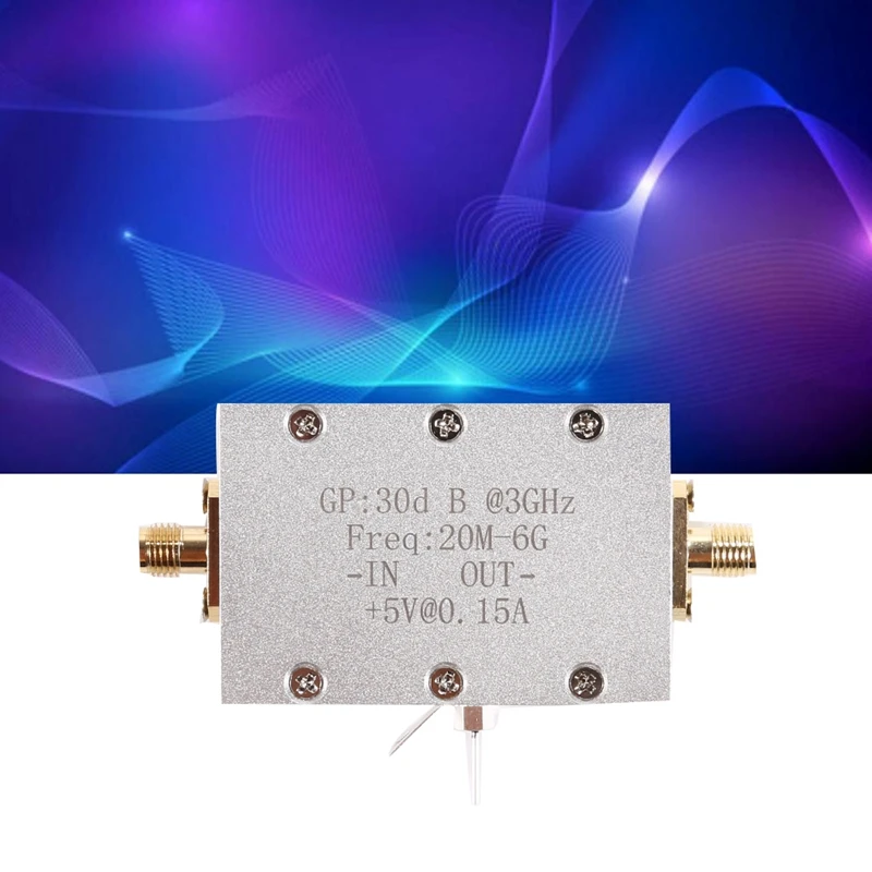 Amplifier Module 20M-6G Wideband RF Low Noise Amplifier High Gain 30Db LNA Microwave Amplification Receiver Module