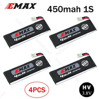 4pcs/lots Emax 1S 450mah 3.8V 80C/160C HV Lipo Battery PH2.0 Plug for Tinyhawk II Race Indoor FPV Racing Drone