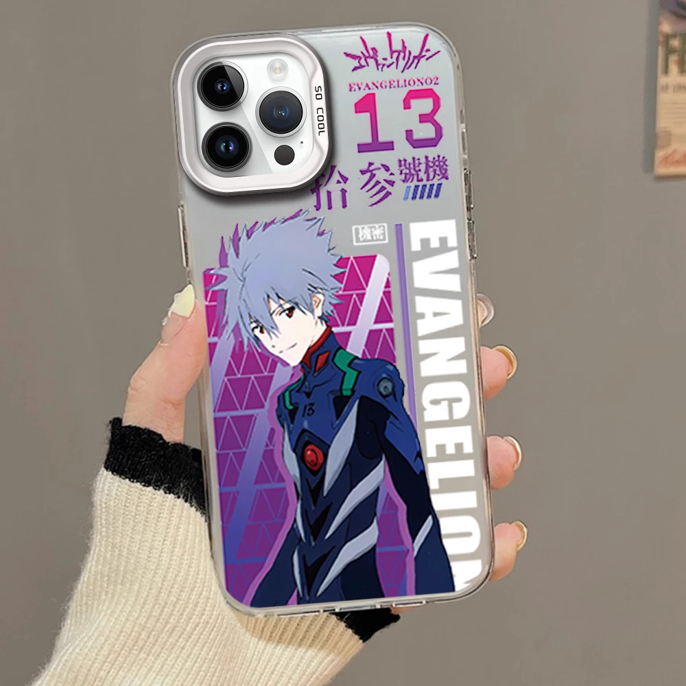 Anime Nagisa K-Kaworu Phone Case For iPhone 16 12 13 14 15 Pro Max Plus Lens Circle IMD Laser Shell